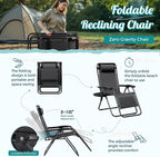 Homall Zero Gravity Chair Patio Folding Lawn Lounge Chairs | Outdoor Lounge - Image 8