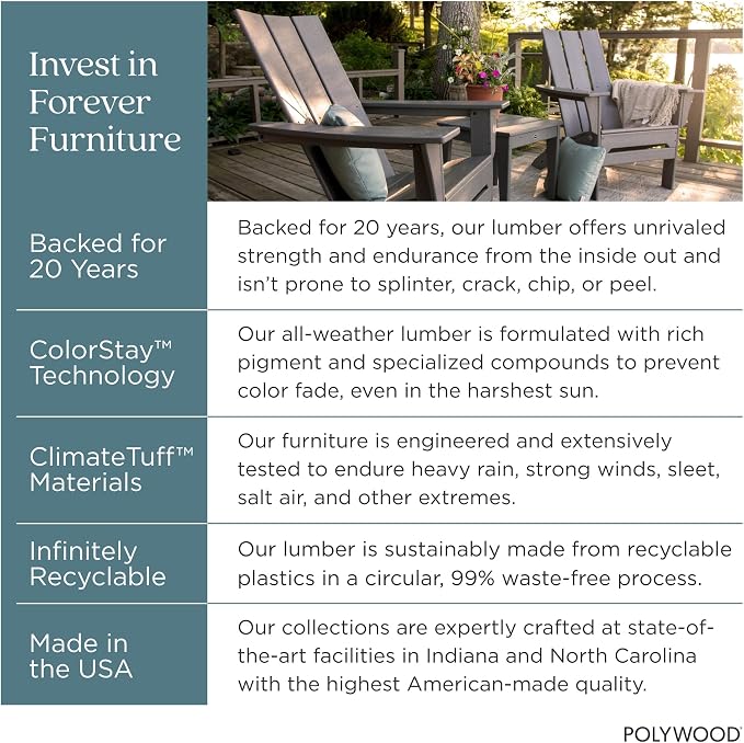 POLYWOOD Presidential Rocking Chair in Tangerine - Image 9