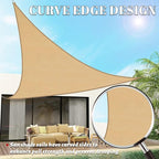 Sun Shade Sail 10'x18'x20.6' Sand Triangle Shade Cover Custom Size | 95% UV - Image 3