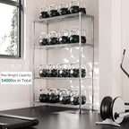 IZEUK 3400 LBS Garage Shelving Wide Storage Shelves 4 Tier Metal Shelves Heavy - Image 7