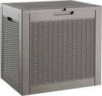 30 Gallon Outdoor Storage Box, Resin Deck Boxes Indoor and outdoor, Waterproof by KAMABOKO