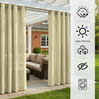 Set of 6 Outdoor Curtains for Patio Waterproof, Breathable Grommet Panels for - Image 4