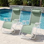 Best Choice Products Set of 2 Extra Wide Adjustable Steel Mesh Zero Gravity - Image 2