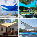 Patio Paradise 15' x 15' x 14'10" Sun Shade Sail Triangle Canopy, Permeable - Image 2