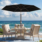7.5FT Patio Umbrella Table Market Umbrella w/Tilt and Crank, Heavy-Duty Outdoor - Image 7