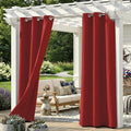 Set of 4 Outdoor Curtains for Patio Waterproof, Breathable Grommet Panels for by Sunshelf
