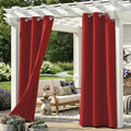 Set of 6 Outdoor Curtains for Patio Waterproof, Breathable Grommet Panels for by Sunshelf