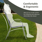 Giantex Patio Chairs Set of 2, Stackable Outdoor Dining Chairs - Image 7