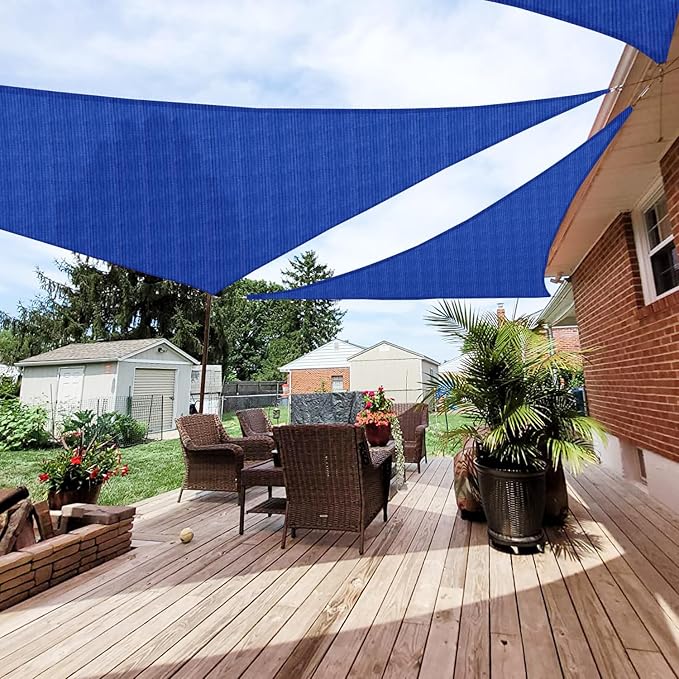 Patio Paradise 20' x 20' x 19'10" Sun Shade Sail Triangle Canopy, Permeable by Patio