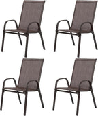 Patio Chairs Set of 4, Stacking Patio Chairs by Unknown
