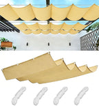Retractable Waterproof Wave Awning Cover 5' x 25' by WoaceSunShadeSail