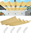 Outdoor Retractable Pergola Canopy 12' x 21' Waterproof Shade Cover by WoaceSunShadeSail