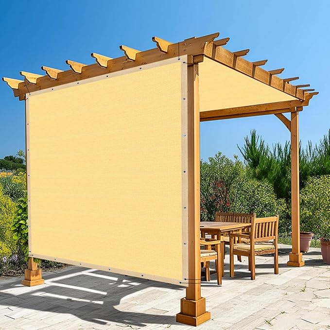 Amagenix 90% Shade Fabric 12'X 24' Sand Sun Shade Cloth by Amagenix