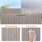 PatioZen 75 Gallon Resin Deck Box, Lockable Patio Outdoor Storage Box - Image 5