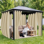 Patio Curtains Outdoor Waterproof 6 Panels, Porch Sun Shade | Weatherproof & - Image 4