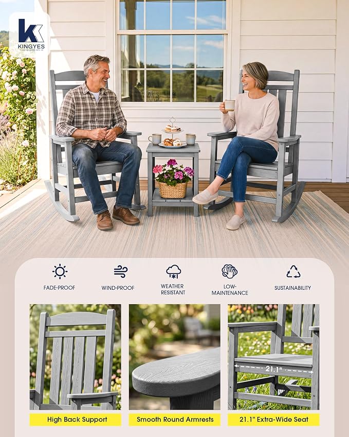 Oversized Outdoor Rocking Chair, Porch Rocker - Image 6