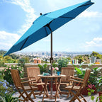 9' Outdoor Patio Umbrella, Outdoor Table Umbrella, Yard Umbrella, Market - Image 7