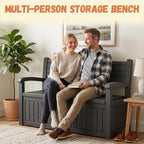 100 Gallon Outdoor Storage Bench, Lockable Patio Storage Bench, - Image 7
