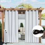 NICETOWN 2 Panels Outdoor Curtains Bottom Fixed - Image 5