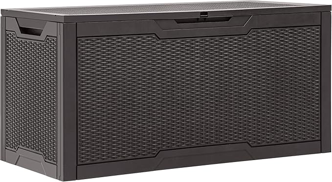 YITAHOME 100 Gallon Large Resin Deck Box Outdoor Storage Boxes - Image 7