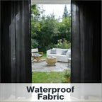 Outdoor Sheer Curtains for Patio Waterproof, 4 Panels Rod Pocket Indoor/Outdoor - Image 6
