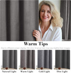 H.VERSAILTEX Linen Blackout Curtains Durable Thick Textured Linen Look 100% - Image 6