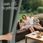 RYB HOME Outdoor Curtains for Patio Waterproof Block Sunlight Thermal Insulated - Image 3