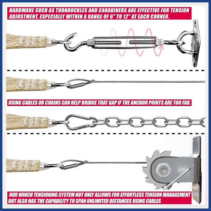 8' x 10' Blue Sun Shade Sail UPF50 Rectangle smTAPR0816 Canopy Fabric Cloth - Image 7