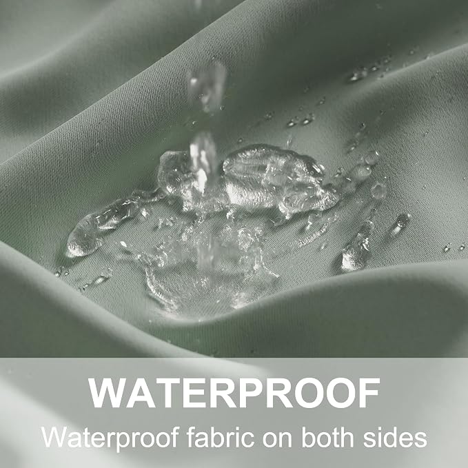 RYB HOME Outdoor Curtains for Patio Deck, Waterproof & Block Sunlight | Thermal - Image 5