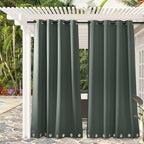 RYB HOME Outdoor Curtains 2 Panels, Waterproof Windproof Blackout Curtains - Image 3