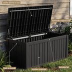 ROJIK 149 Gallon Outdoor Storage Box Waterproof, Weatherproof Deck Boxes - Image 6