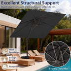 10' X 10' Patio Umbrella Cantilever Outdoor Rectangle Umbrella - Image 3