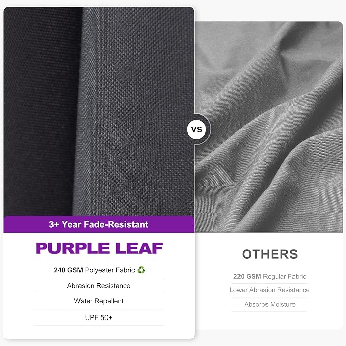 PURPLE LEAF Patio Umbrella W/Base Left-right Tilt 10FT - Image 4