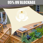 Neween Waterproof Sun Shade Sail Square UV Block Canopy - Image 3