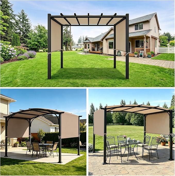 NOVINO Pergola Replacement Canopy, 17x8ft Waterproof Pergola Shade Cover | - Image 8