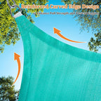 Shade&Beyond Custom Sun Shade Sail 13'X14'X19.1'Triangle Sun Sail Shades Patio - Image 5