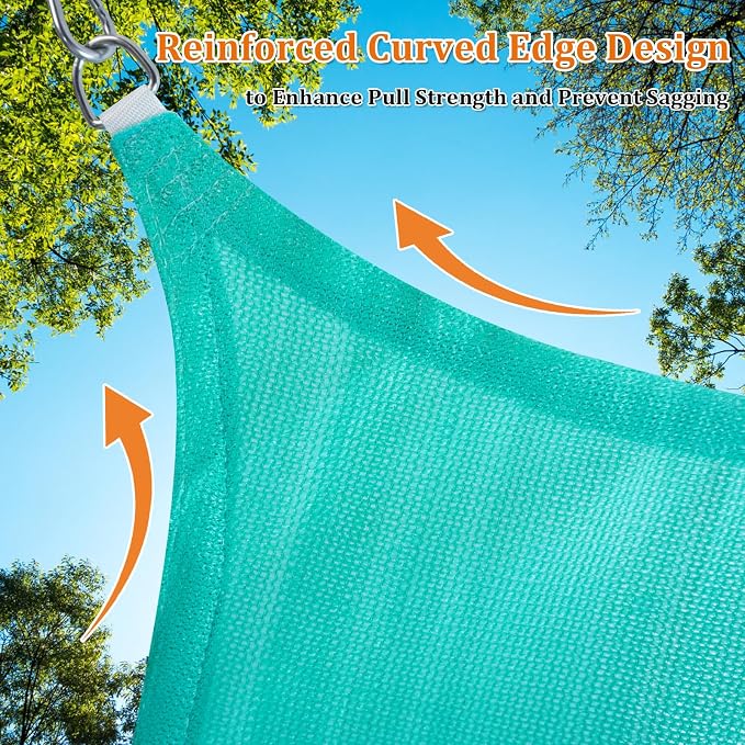 Shade&Beyond Custom Sun Shade Sail 6'x8'x10'TriangleSun Sail Shades Patio UV - Image 5