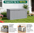Outdoor Storage Box, 98 Gallon Deck Box, Outdoor Storage Bench, Waterproof - Image 3