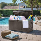 Greesum 120 Gallon Deck Box, Resin Outdoor Storage Container, Garden Tools - Image 5