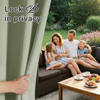 RYB HOME Outdoor Curtains for Patio Waterproof Privacy Thermal Insulated | - Image 3