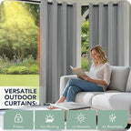 Gazebo Curtains Outdoor Waterproof 6 Panels, Patio Sun Shade | Weatherproof - Image 3
