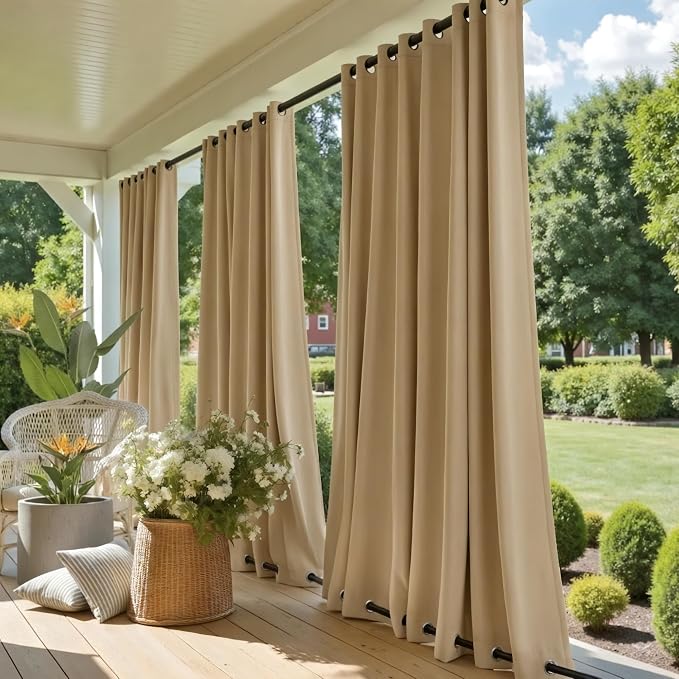 NICETOWN 2 Panels Outdoor Curtains by NICETOWN