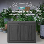 45 Gallon Waterproof Resin Deck Box, UV Resistant Outdoor Storage - Image 4