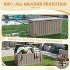 EFU Outdoor Storage Box Waterproof, 130 Gal Gen 2 Resin Deck Box - Image 4