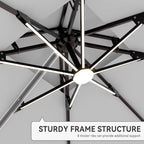 9' X 12' Cantilever Patio Outdoor Umbrella - Image 2