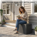 Outdoor Storage Box, 50 Gallon Waterproof Deck Box, Snap-Together Storage Bin - Image 6
