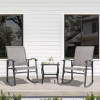 Shintenchi 3 Piece Rocking Bistro Set, Outdoor Furniture - Image 2