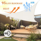 Shade&Beyond Custom Sun Shade Sail 12'x17'x20.8' Triangle Sun Sail Shades Patio - Image 2