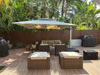 PURPLE LEAF Cantilever Patio Umbrellas 10' x 10' Square Double Top, 3-Yr - Image 2