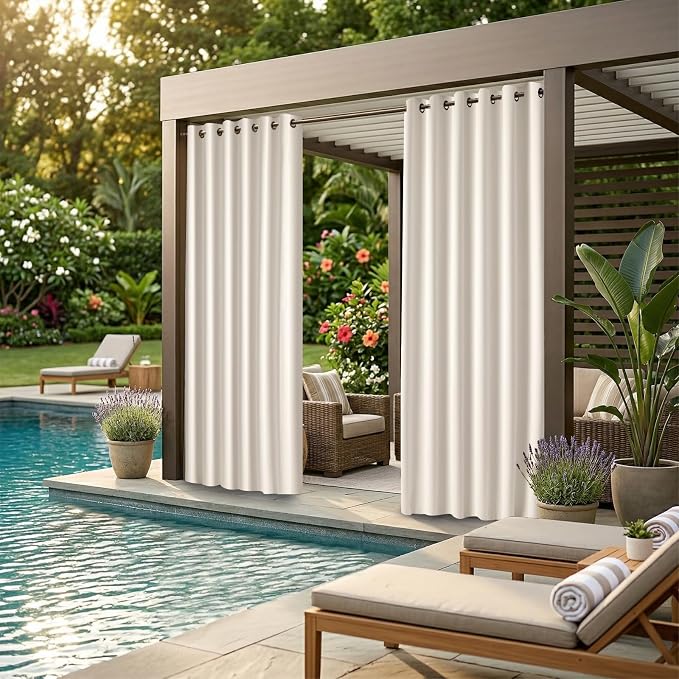Waterproof Outdoor Curtain W84 x L120 - Image 2